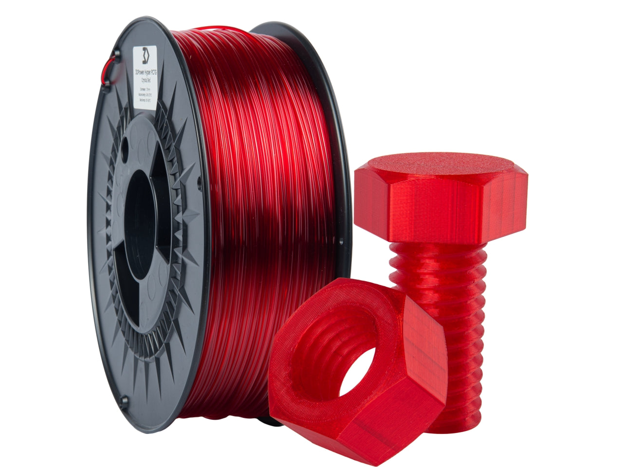 Filamento PCTG vermelho cristal | 3DPower