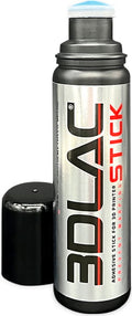 3DLAC Stick Water cola em stick para impressão 3D, com a tampa levantada e o aplicador azul