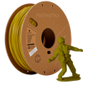 Bobina de filamento PLA verde militar mate, Polymaker, 1,75 mm