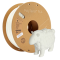 Spool of PLA matte white filament, Polymaker, 1.75 mm