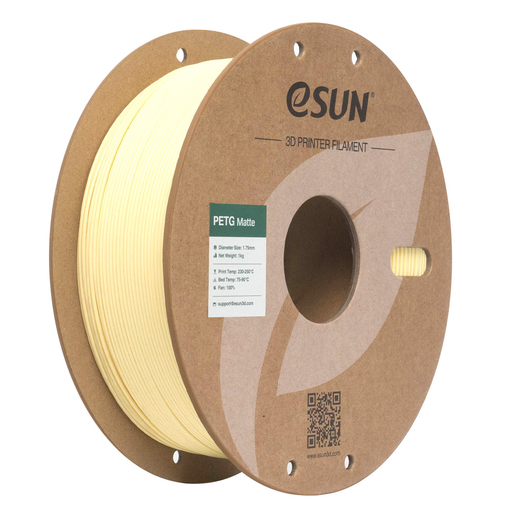 Filamento PETG amarelo amêndoa mate | eSUN
