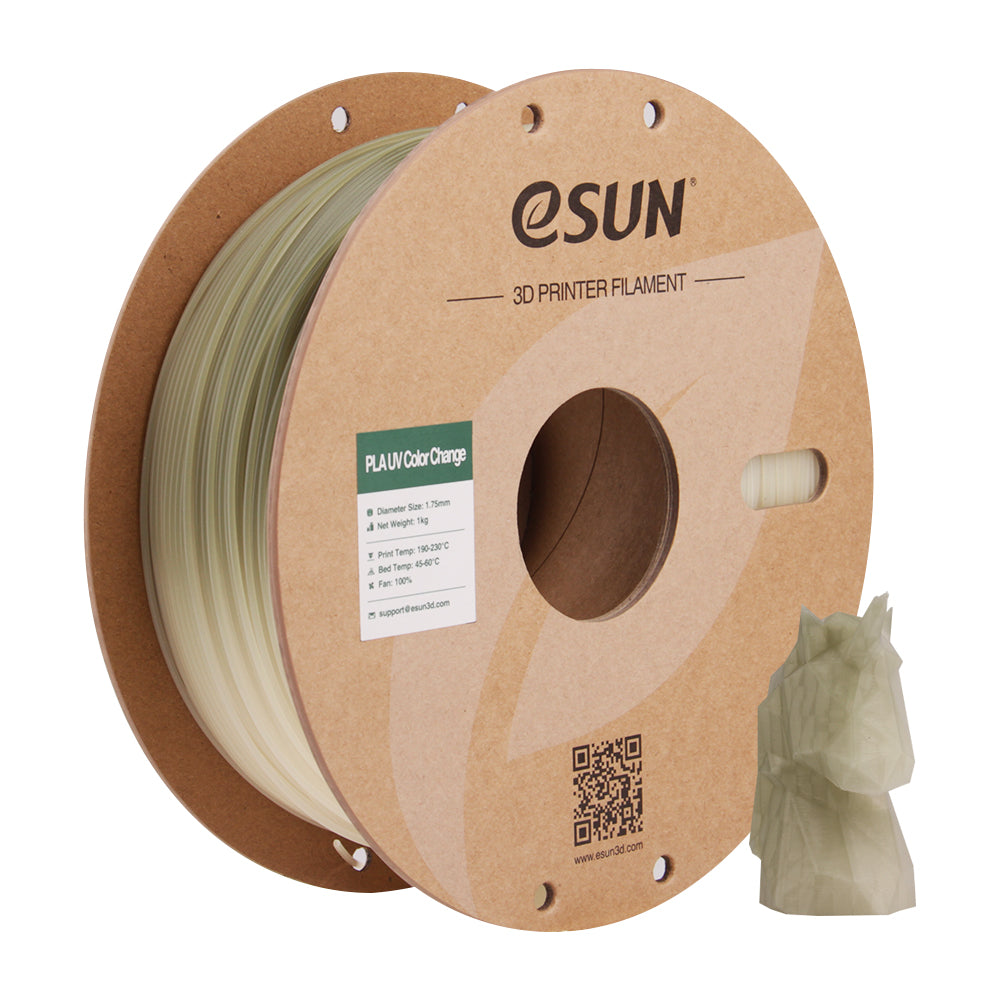 Filamento PLA que muda de cor com UV, verde | eSUN