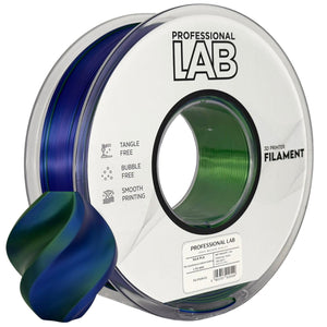 Filament Silk PLA Tri Color blue green purple | Prof. Lab