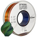 Bobina de filamento Silk PLA Tri Color laranja azul verde, Prof. Lab, 1,75 mm