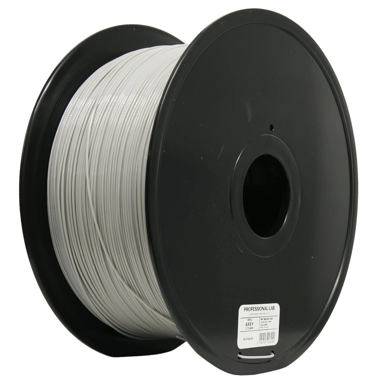 Spool of PETG grey 3 kg filament, Prof. Lab, 1.75 mm