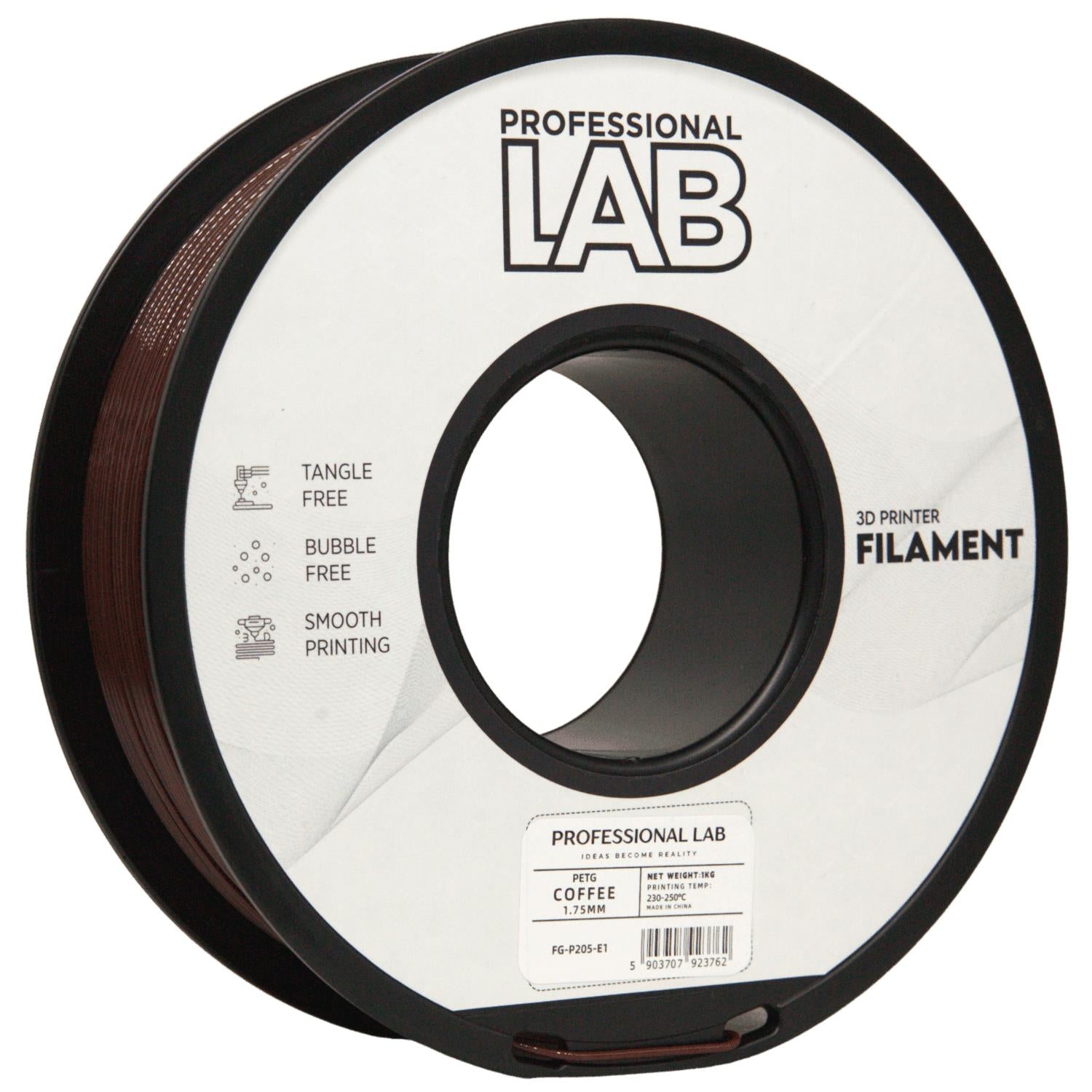 Spool of PETG coffee filament, Prof. Lab, 1.75 mm