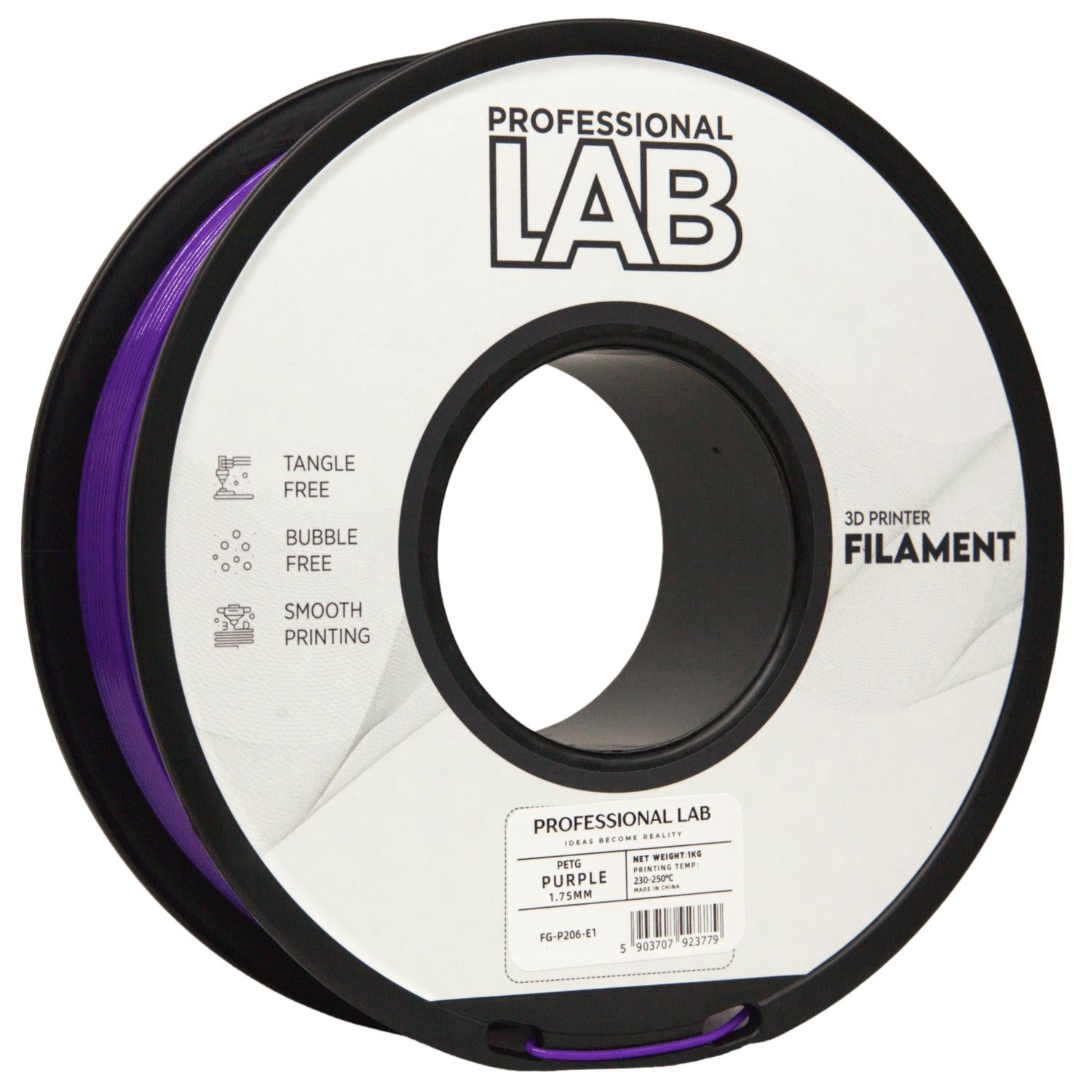 Spool of PETG purple filament, Prof. Lab, 1.75 mm