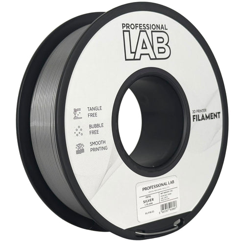 Spool of PETG silver filament, Prof. Lab, 1.75 mm