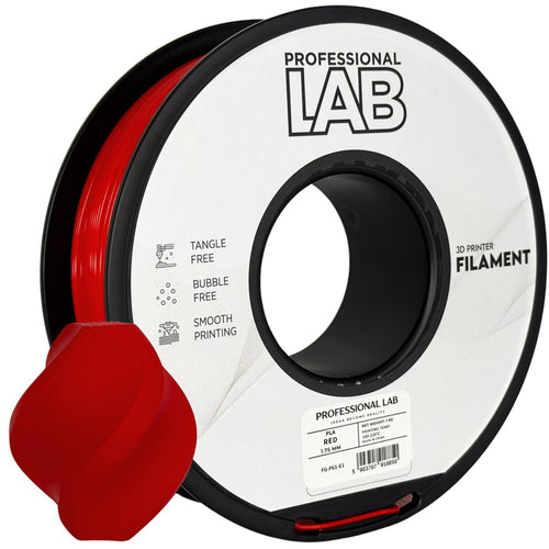 Spool of PLA red filament, Prof. Lab, 1.75 mm
