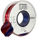 Spool of Silk PLA Dual Color red blue filament, Prof. Lab, 1.75 mm