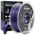 Bobina de filamento Silk PLA Dual Color preto violeta, Smart Print, 1,75 mm