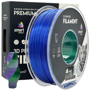 Filamento Silk PLA Tri Color azul verde violeta | Smart Print