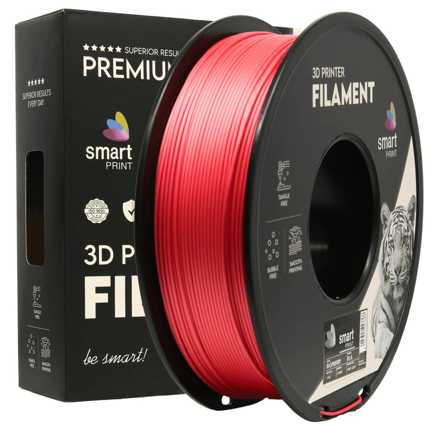 Spool of PLA raspberry filament, Smart Print, 1.75 mm
