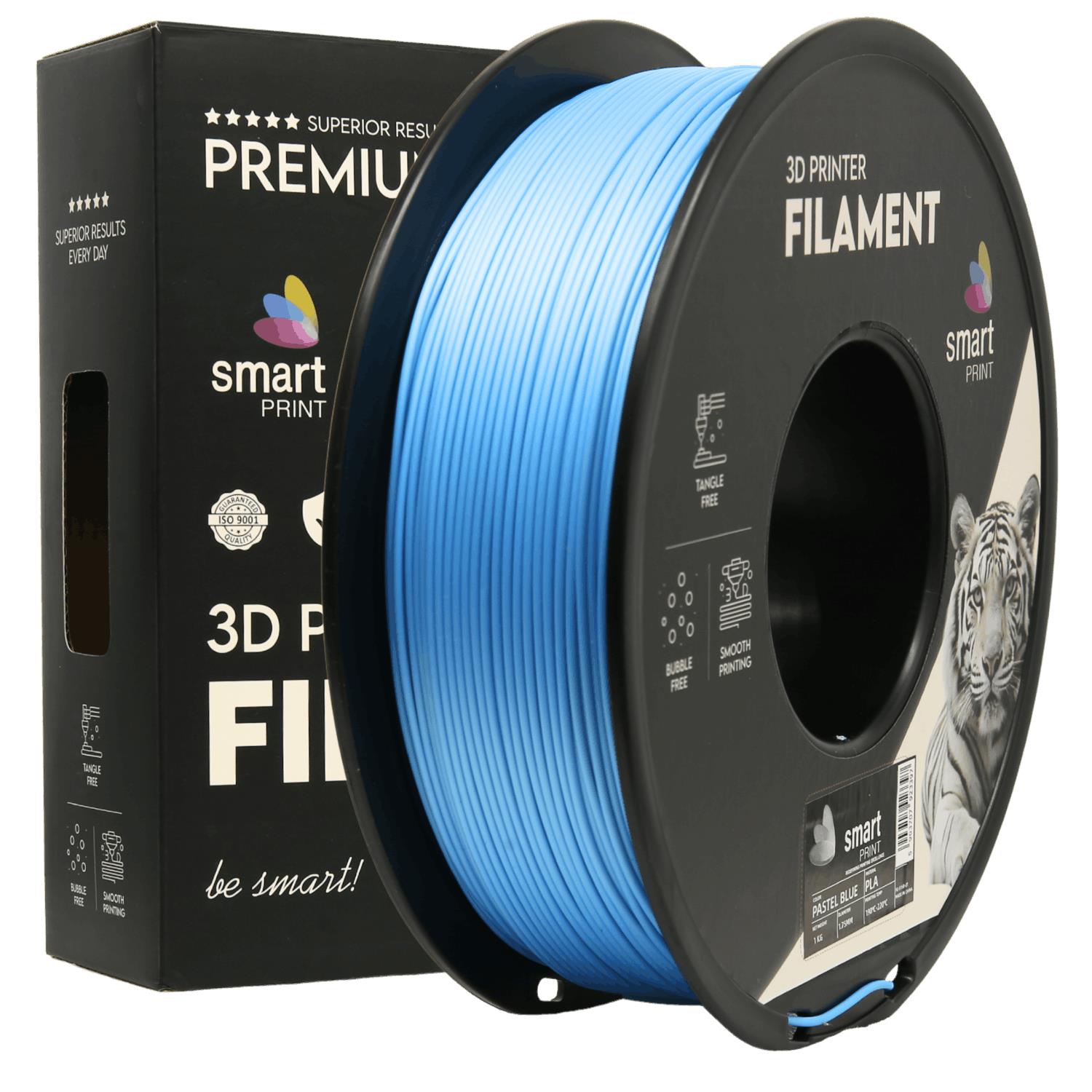 Spool of PLA pastel blue filament, Smart Print, 1.75 mm