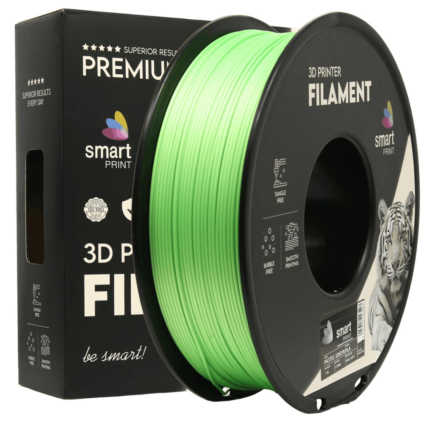Bobina de filamento PLA verde pastel, Smart Print, 1,75 mm