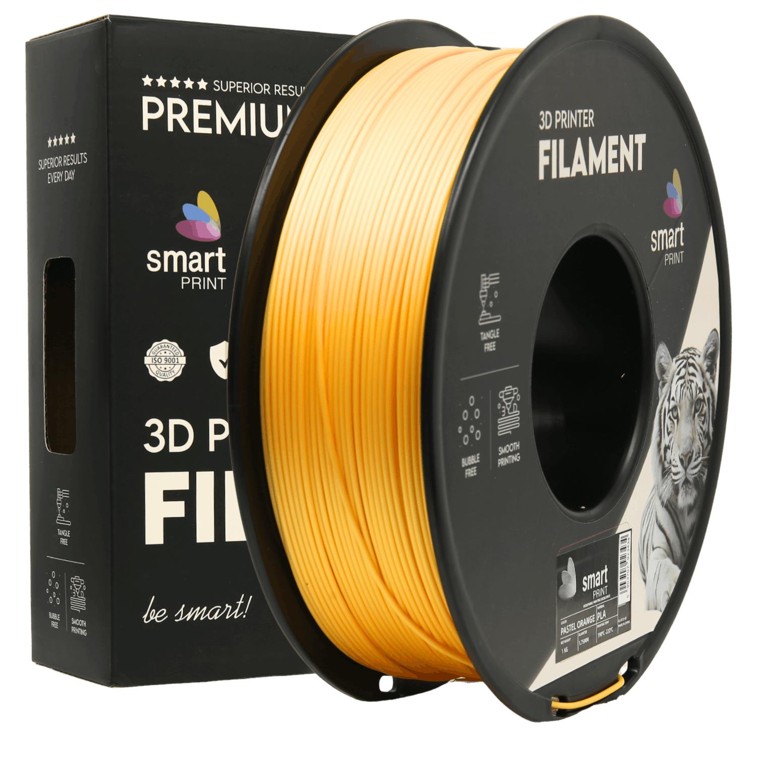Spool of PLA pastel orange filament, Smart Print, 1.75 mm