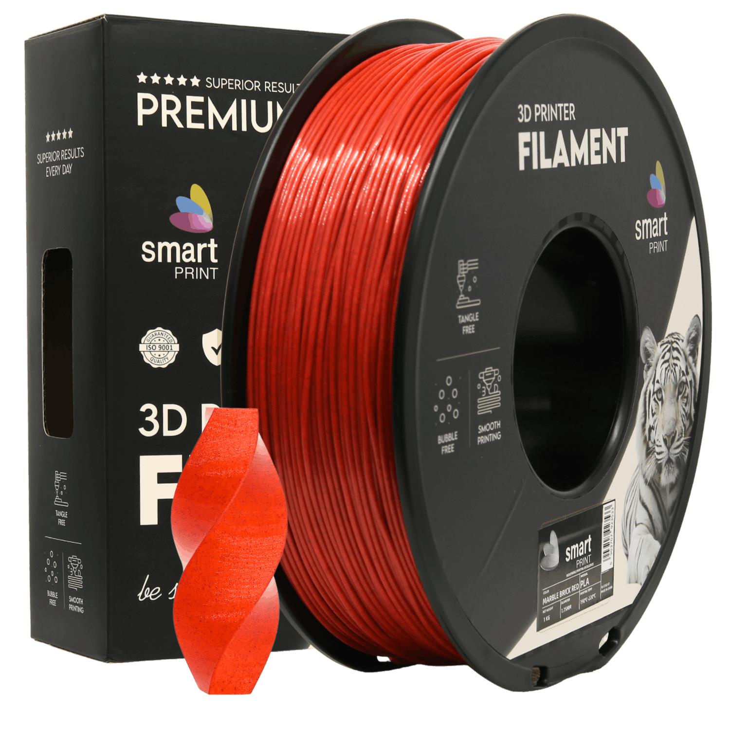 Spool of PLA brick marble filament, Smart Print, 1.75 mm