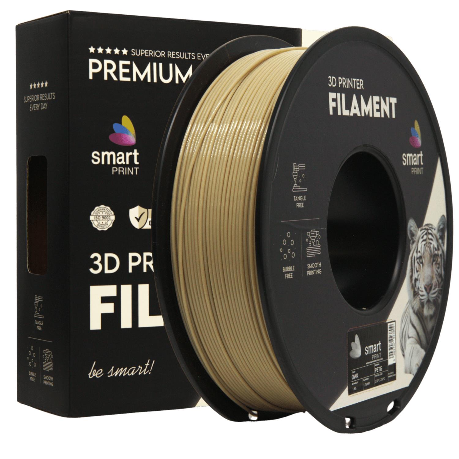 Spool of PETG oak filament, Smart Print, 1.75 mm