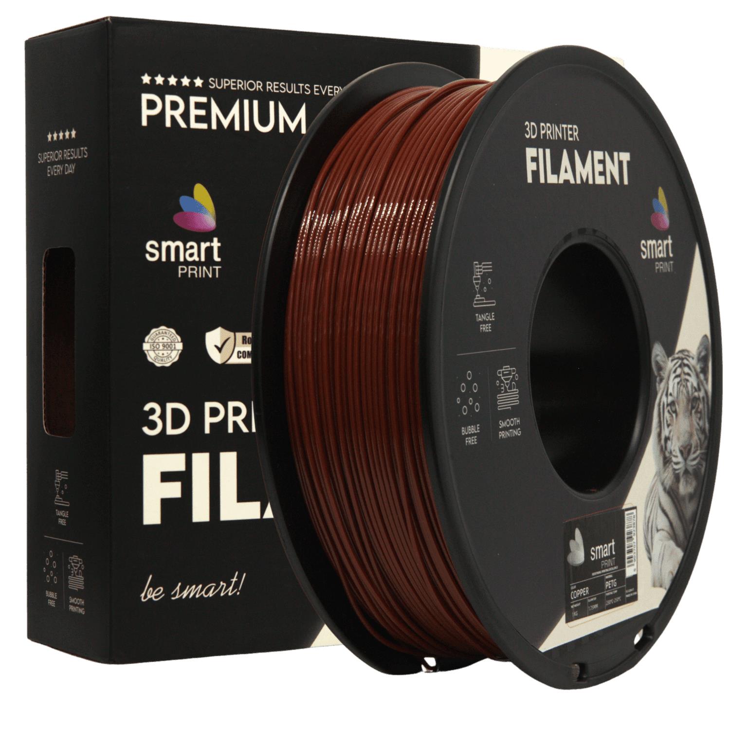 Spool of PETG copper filament, Smart Print, 1.75 mm