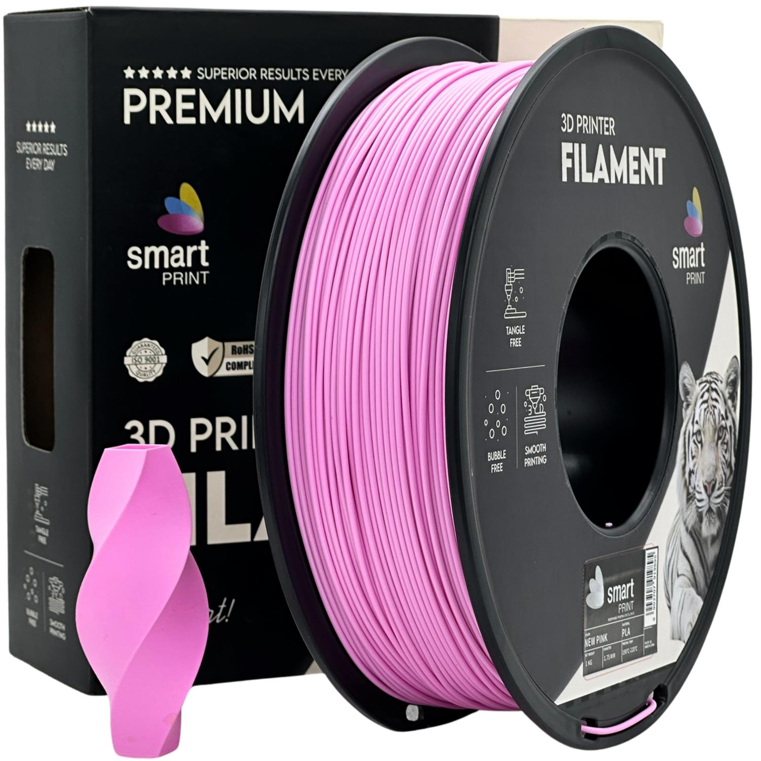 Spool of PLA pink filament, Smart Print, 1.75 mm